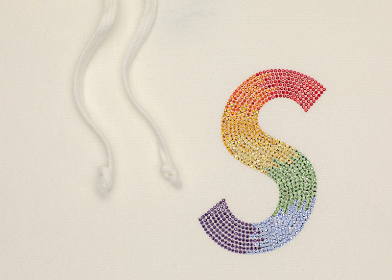 Supreme Swarovski S Logo Hooded Sweatshirt White