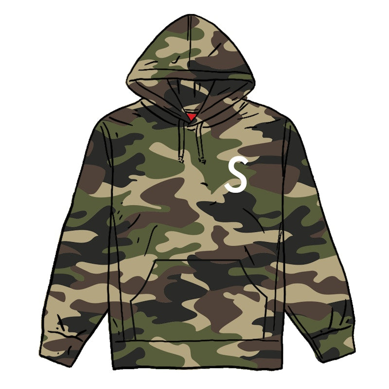 Supreme Swarovski S Logo Hooded Sweatshirt Woodland Camo