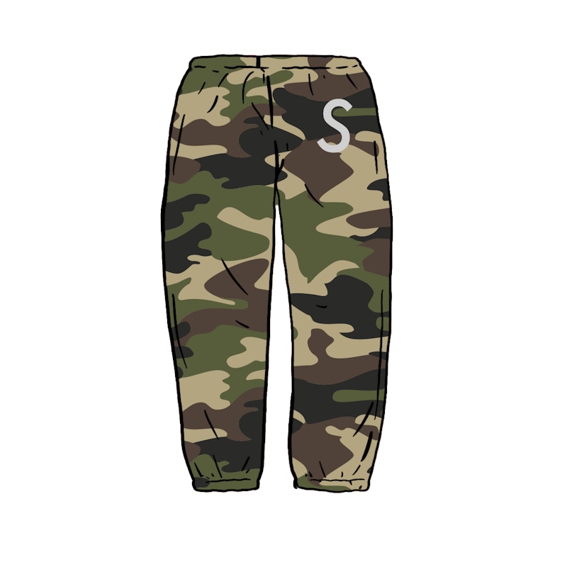 Supreme Swarovski S Logo Sweatpant Woodland Camo