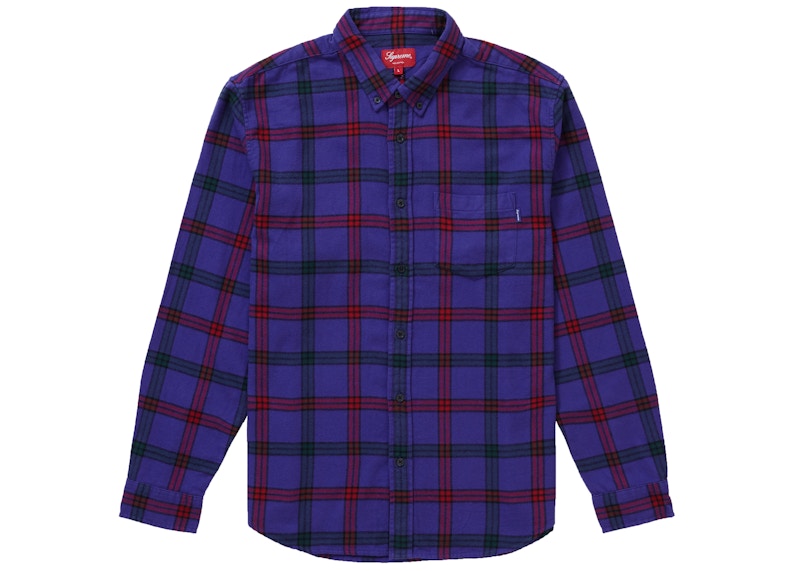 Supreme Tartan Flannel Shirt (FW19) Purple