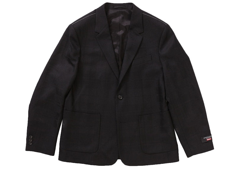 Supreme Tartan Wool Suit Black