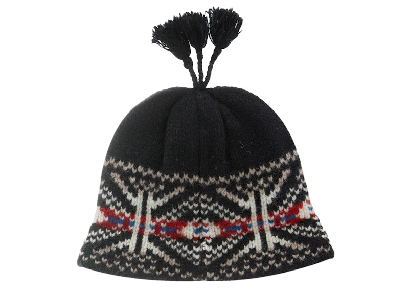 Supreme Tassel Beanie Black