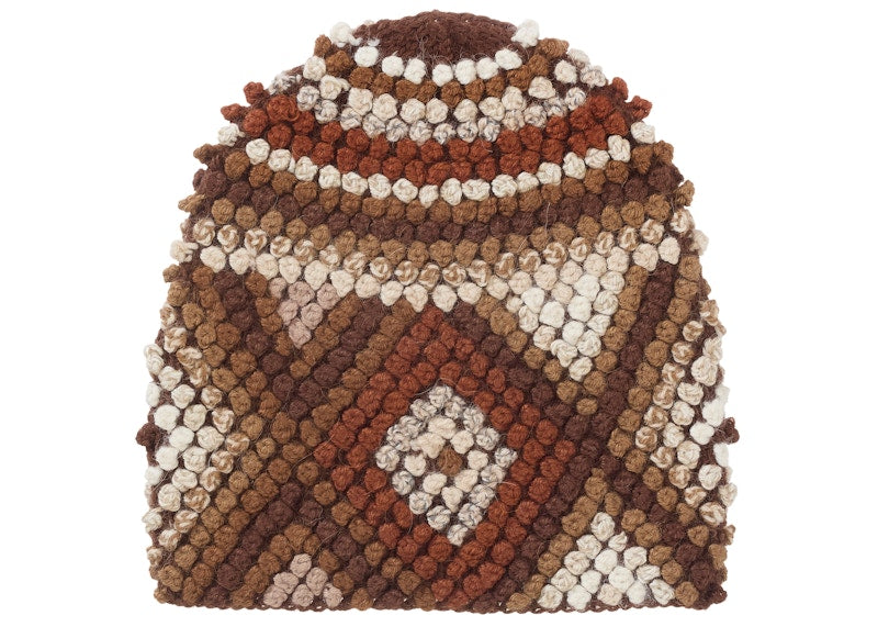 Supreme Textured Knit Beanie Brown