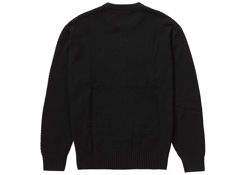 Supreme Textured Small Box Sweater Black
