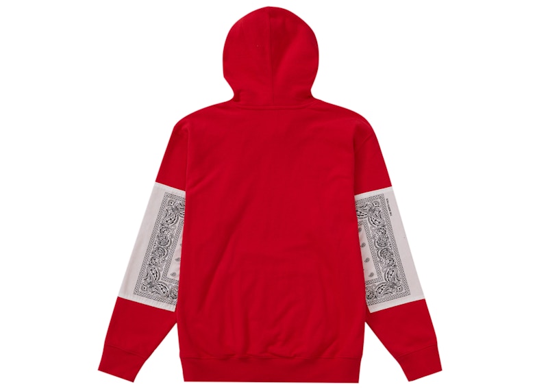 Supreme The North Face Bandana Hooded Sweatshirt Red