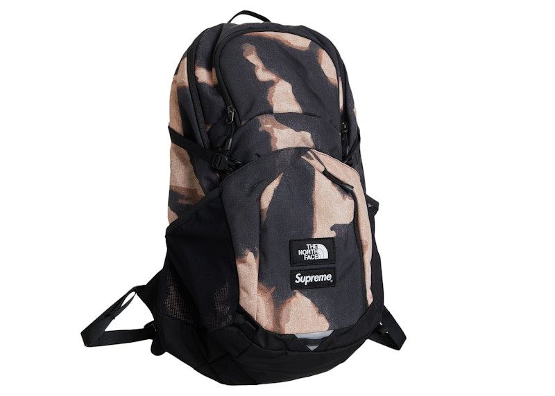 Supreme The North Face Bleached Denim Print Pocono Backpack Black