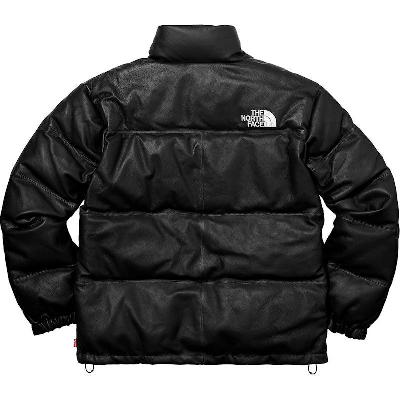 Supreme The North Face Leather Nuptse Jacket Black