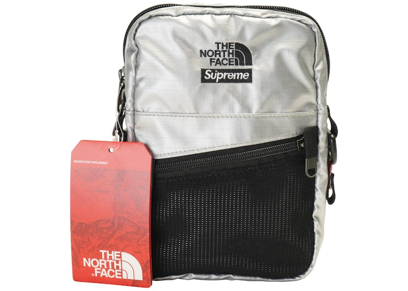 Supreme The North Face Metallic Shoulder Bag Silver
