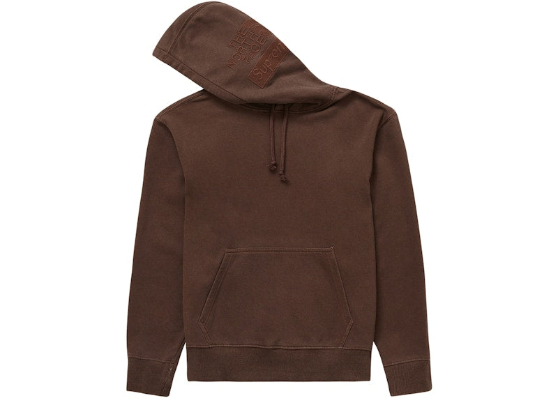 Supreme The North Face Pigment Printed Hooded Sweatshirt Brown