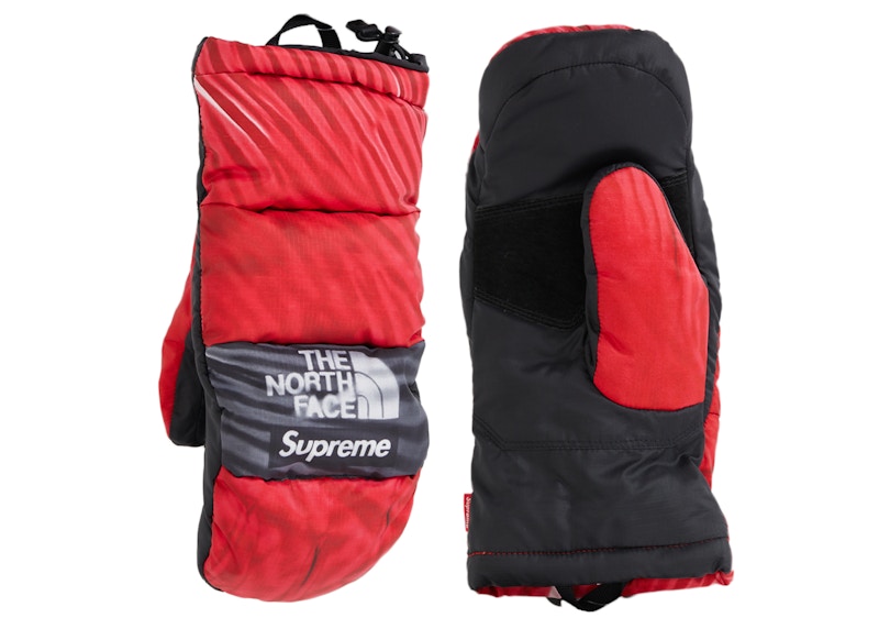 Supreme The North Face Printed Montana Trompe L'oeil Mitt Red