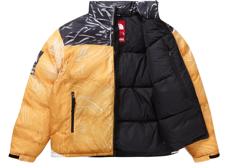Supreme The North Face Printed Nuptse Trompe L'oeil Jacket Yellow