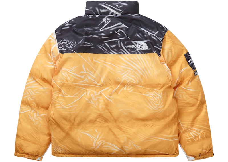 Supreme The North Face Printed Nuptse Trompe L'oeil Jacket Yellow
