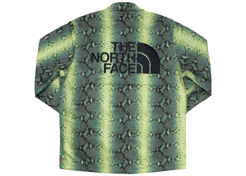 Supreme The North Face Snakeskin Taped Seam Coaches Jacket Green