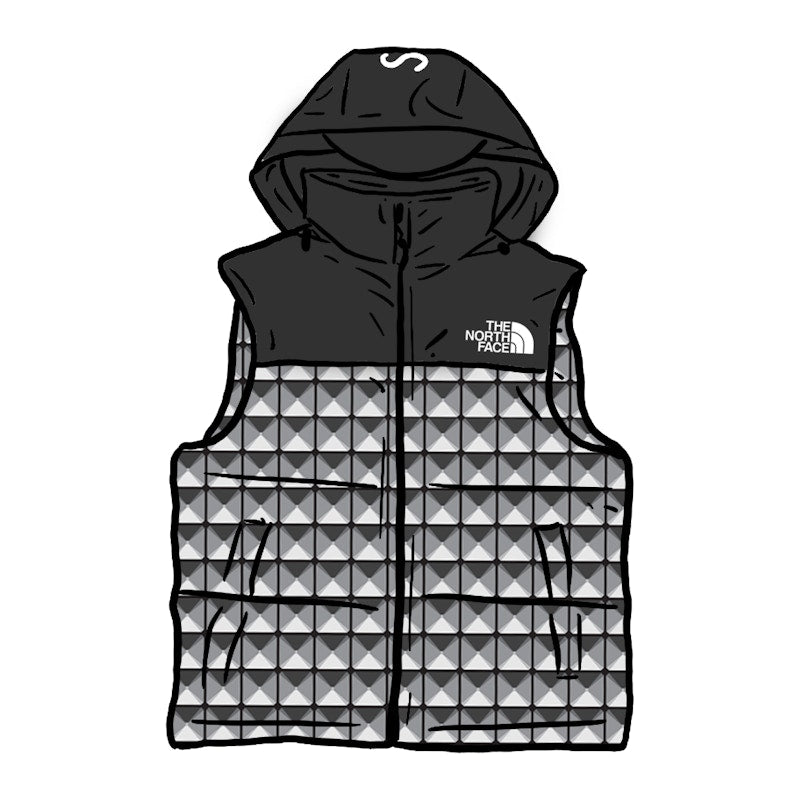 Supreme The North Face Studded Nuptse Vest Black