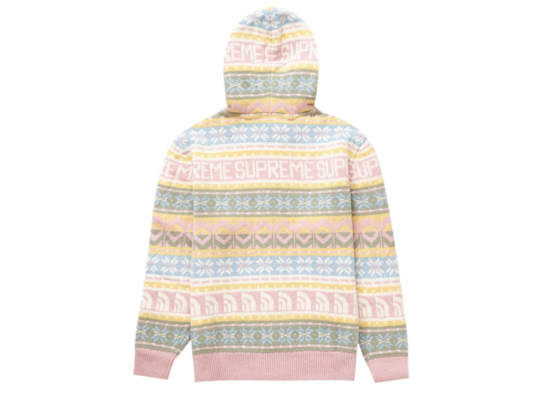 Supreme The North Face Zip Up Hooded Sweater Pink