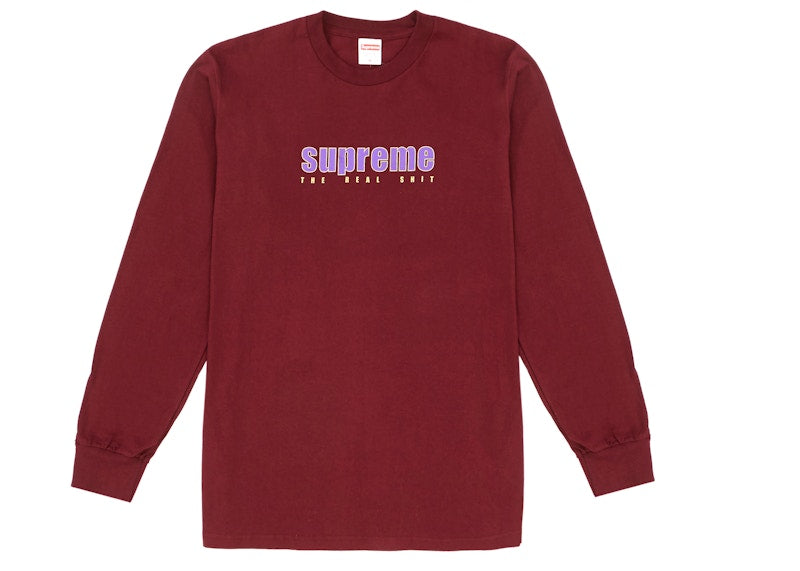 Supreme The Real Shit L/S Tee Burgundy
