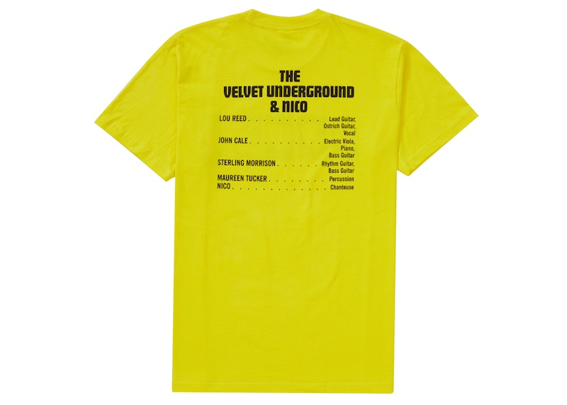 Supreme The Velvet Underground & Nico Tee Yellow