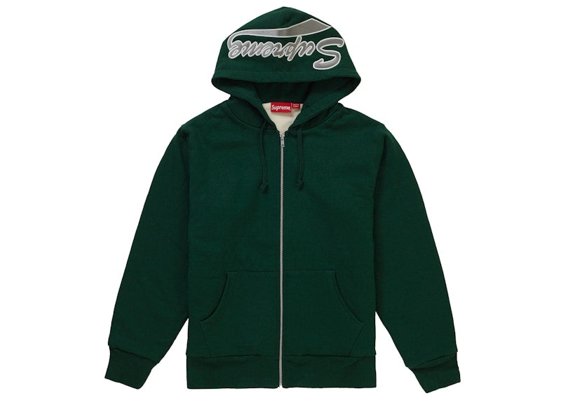 Supreme Thermal Zip Up Sweatshirt Dark Green