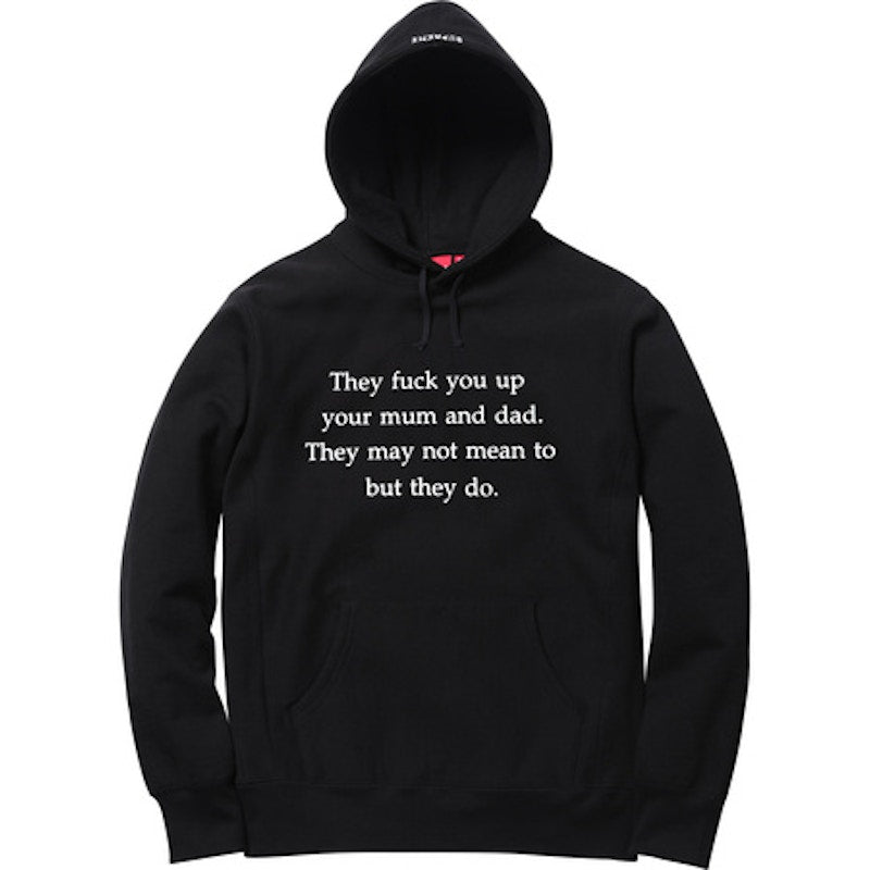 Supreme They Fuck You Up Hoodie Black