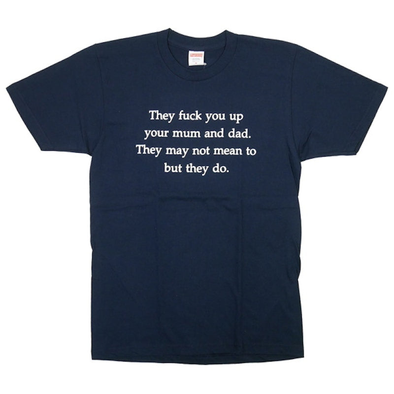 Supreme They Fuck You Up Tee Navy