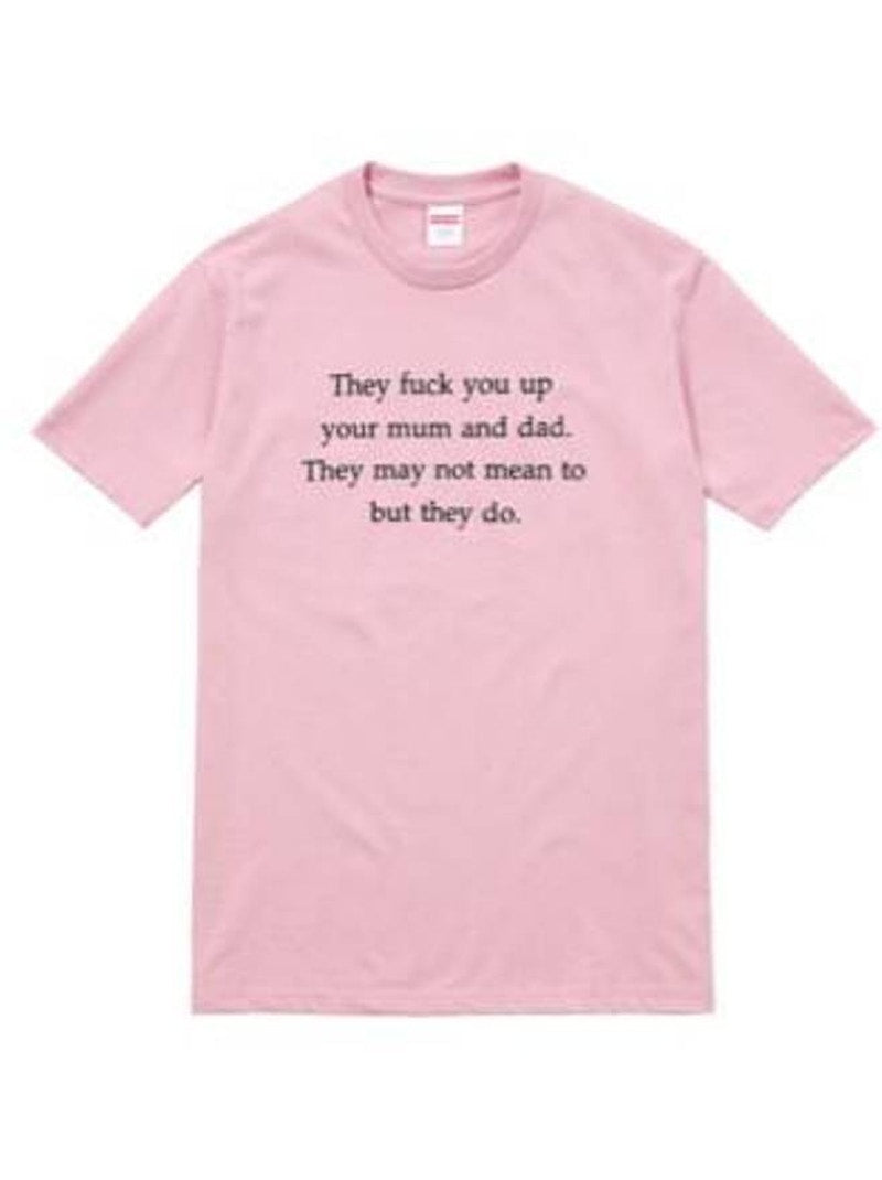 Supreme They Fuck You Up Tee Pink