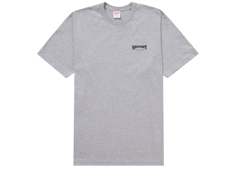 Supreme Thrasher Cross Tee Heather Grey