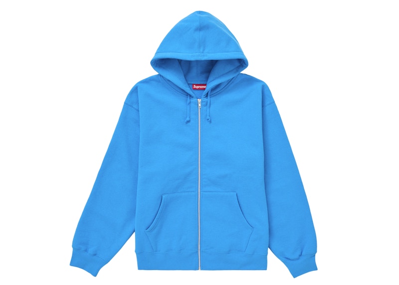 Supreme Thrasher Zip Up Hooded Sweatshirt Bright Blue