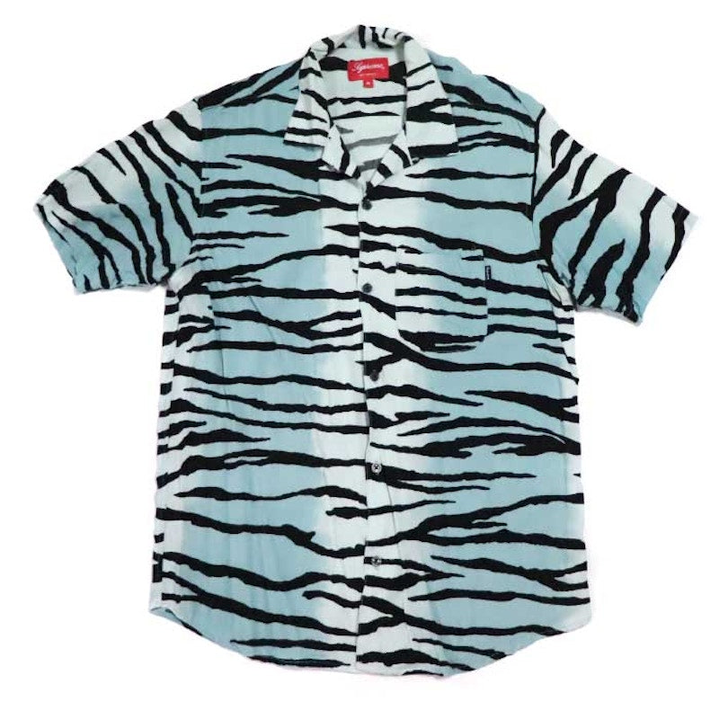 Supreme Tiger Stripe Rayon Shirt Grey