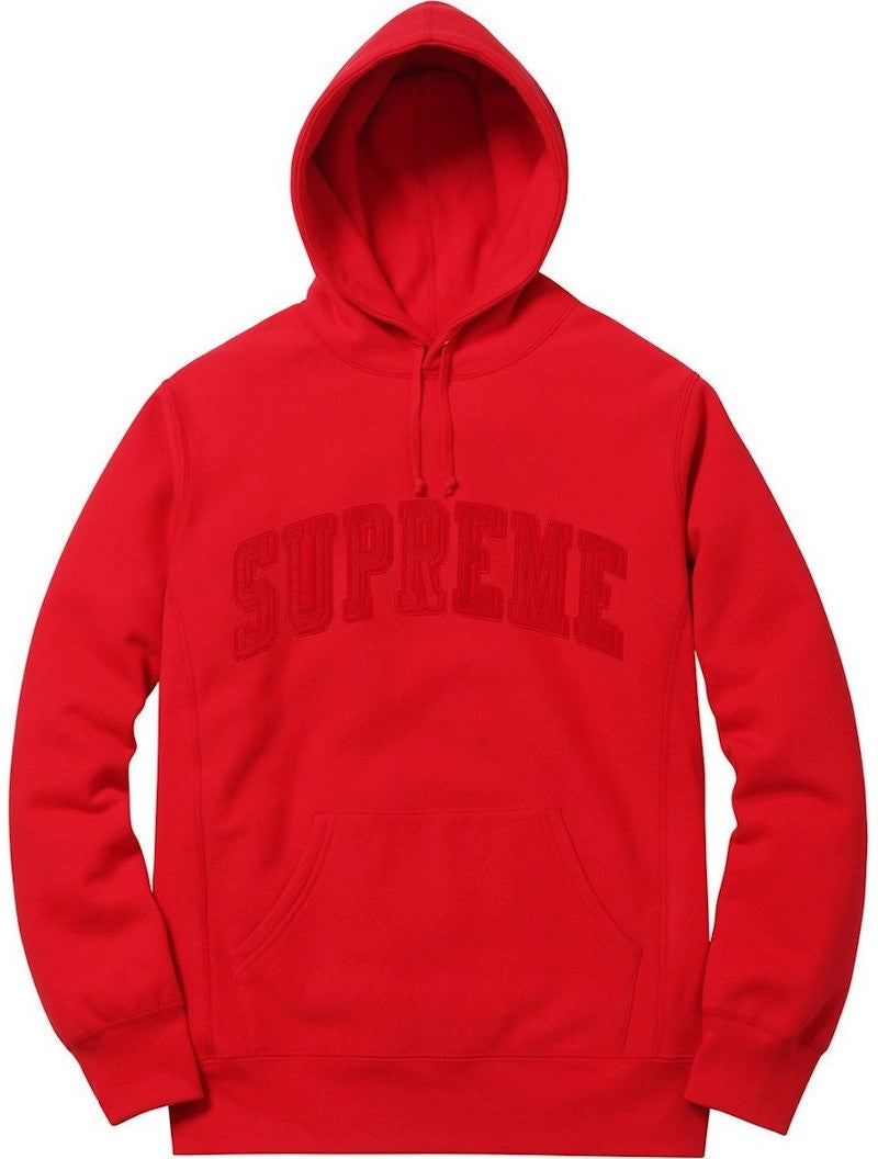 Supreme Tonal Arc Hooded Sweatshirt Red