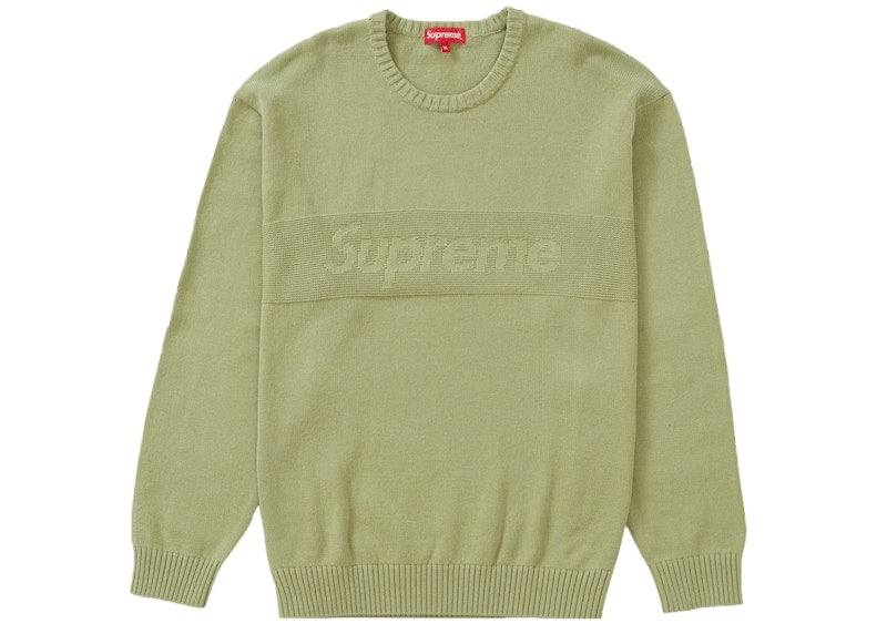 Supreme Tonal Paneled Sweater Dusty Green