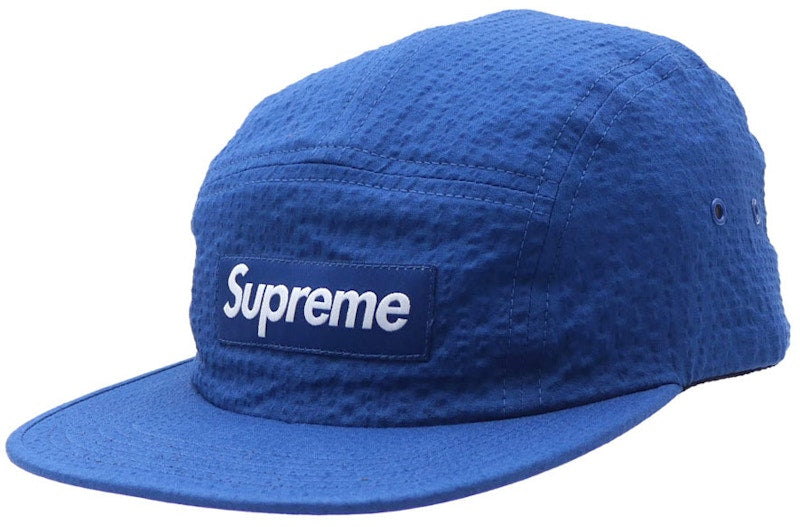 Supreme Tonal Seersucker Camp Cap Blue