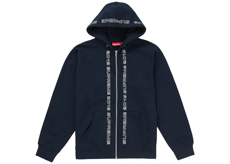 Supreme Topline Zip Up Sweatshirt Navy