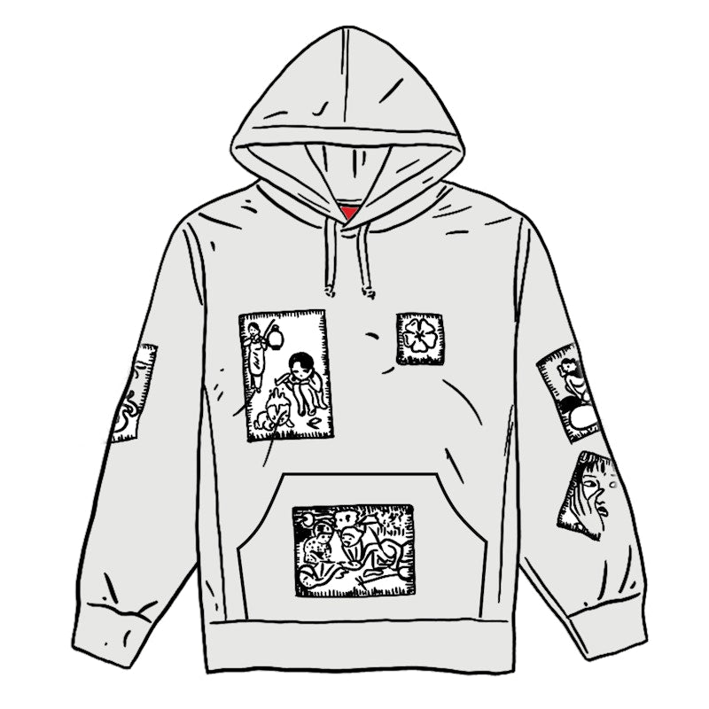 Supreme Toshio Saeki Hooded Sweatshirt White