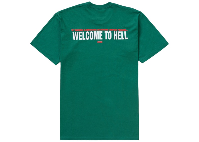 Supreme Toy Machine Welcome To Hell Tee Light Pine