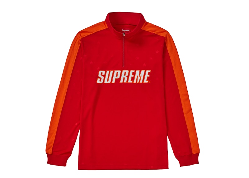 Supreme Track Half Zip Pullover Red
