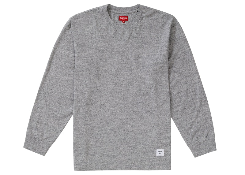 Supreme Trademark L/S Top Heather Grey