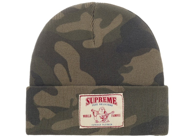 Supreme True Religion Beanie (FW25) Olive Camo