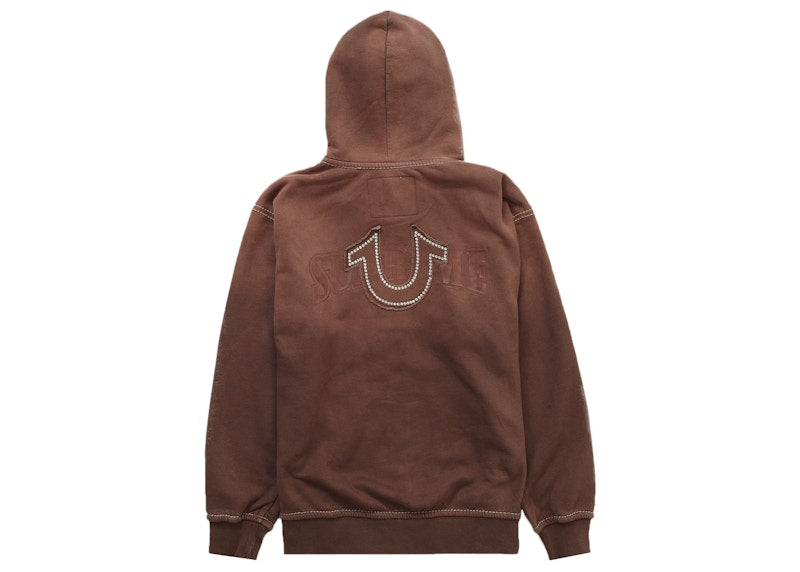 Supreme True Religion Zip Up Hooded Sweatshirt (FW22) Brown