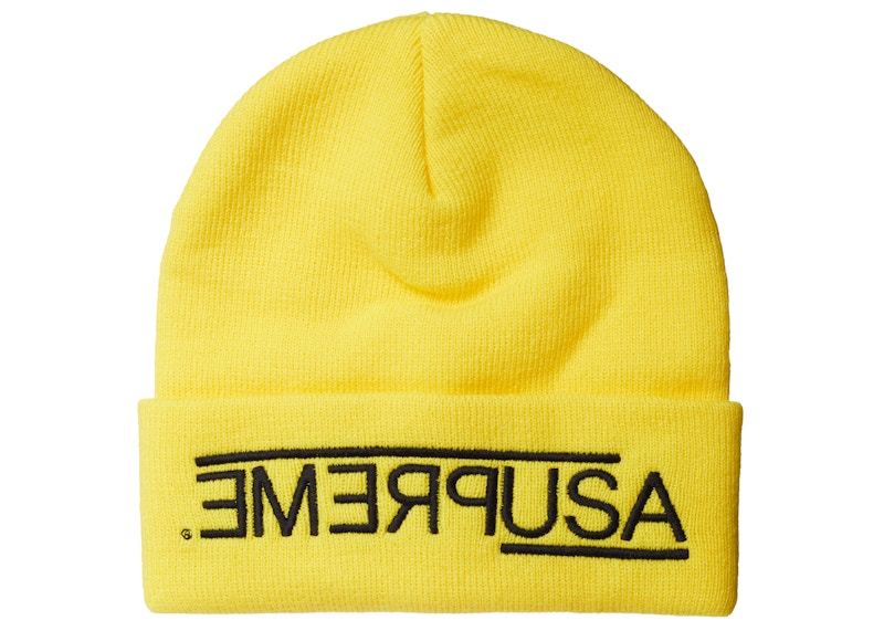 Supreme USA Beanie Yellow