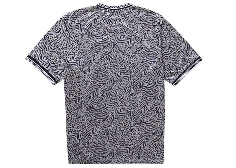 Supreme Umbro Jacquard Animal Print Soccer Jersey Navy