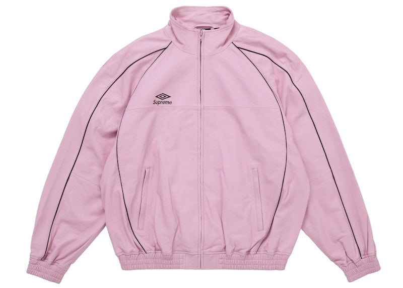 Supreme Umbro Leather Track Jacket Pink