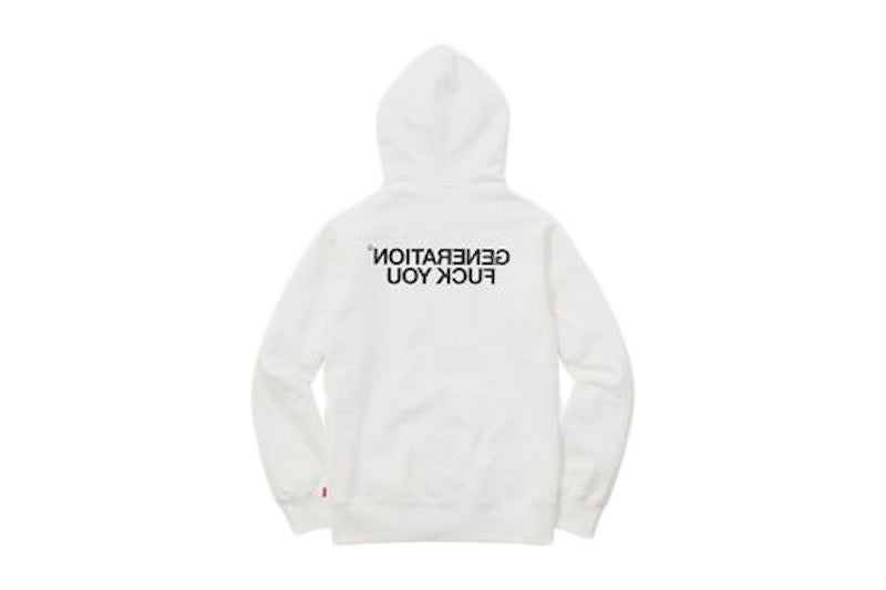 Supreme Undercover Generation Fuck You Zip Up Hoodie White
