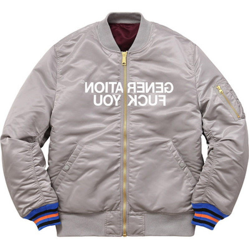 Supreme Undercover Reversible MA-1 Silver