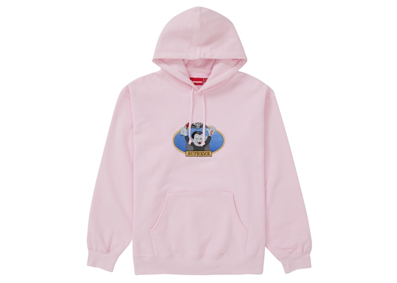 Supreme Vampire Boy Hooded Sweatshirt Light Pink