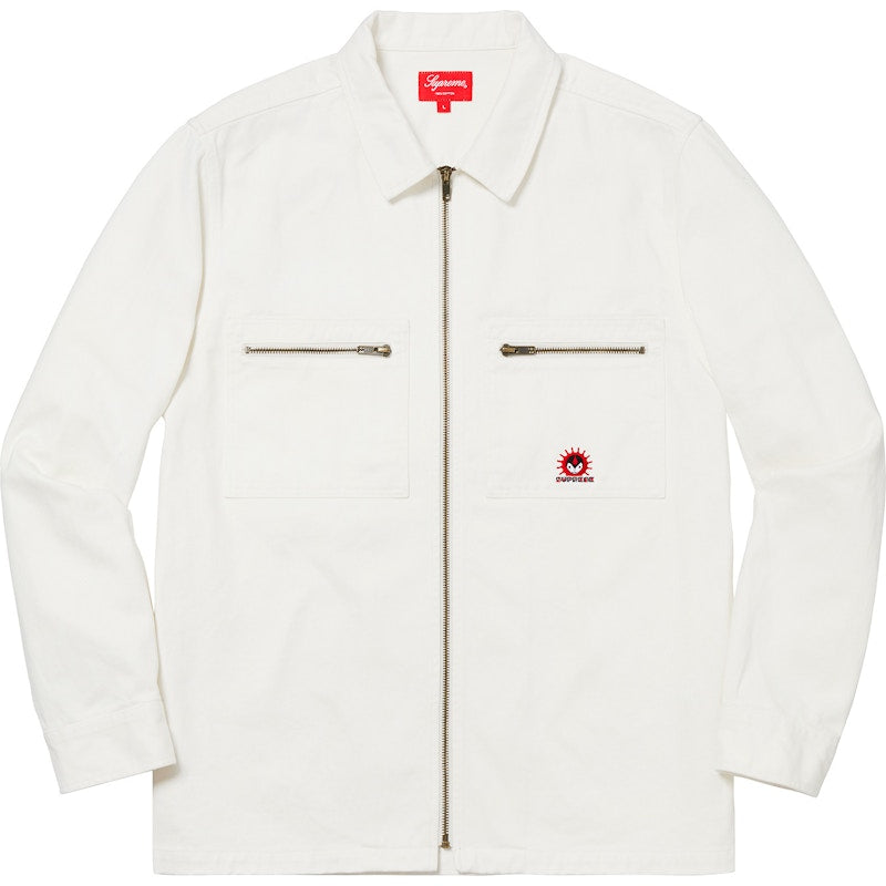 Supreme Vampire Denim Zip Up Shirt OffWhite