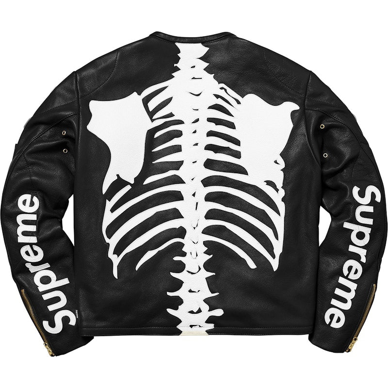 Supreme Vanson Leather Bones Jacket Black