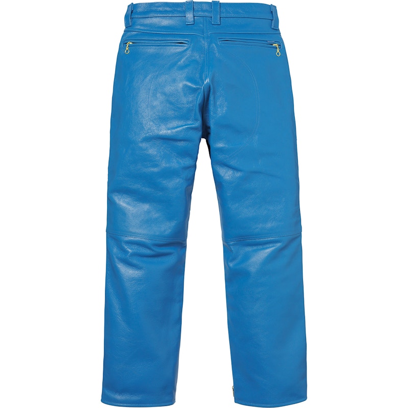 Supreme Vanson Leather Bones Pant Blue