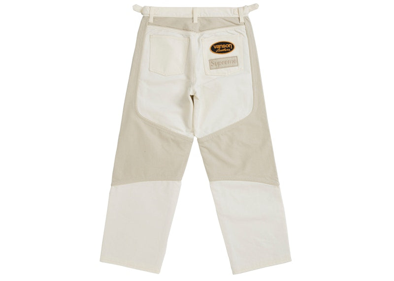 Supreme Vanson Leathers Cordura Cotton Pant White