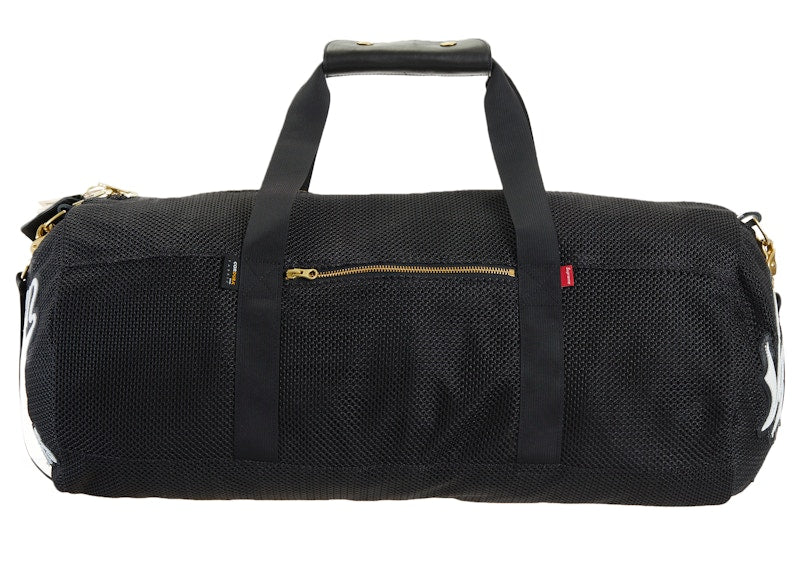 Supreme Vanson Leathers Cordura Mesh Duffle Bag Black