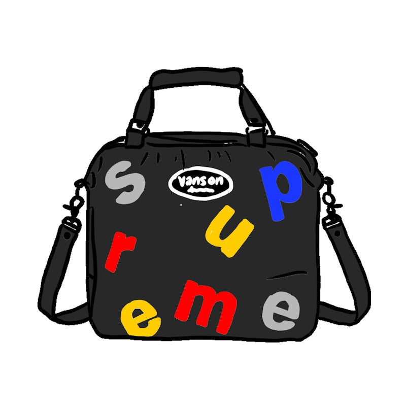 Supreme Vanson Leathers Letters Bag Black